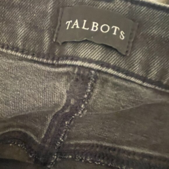 Talbots Black Side Seam Studded High Waist Relaxed Jeans size 10 P - Picture 4 of 8
